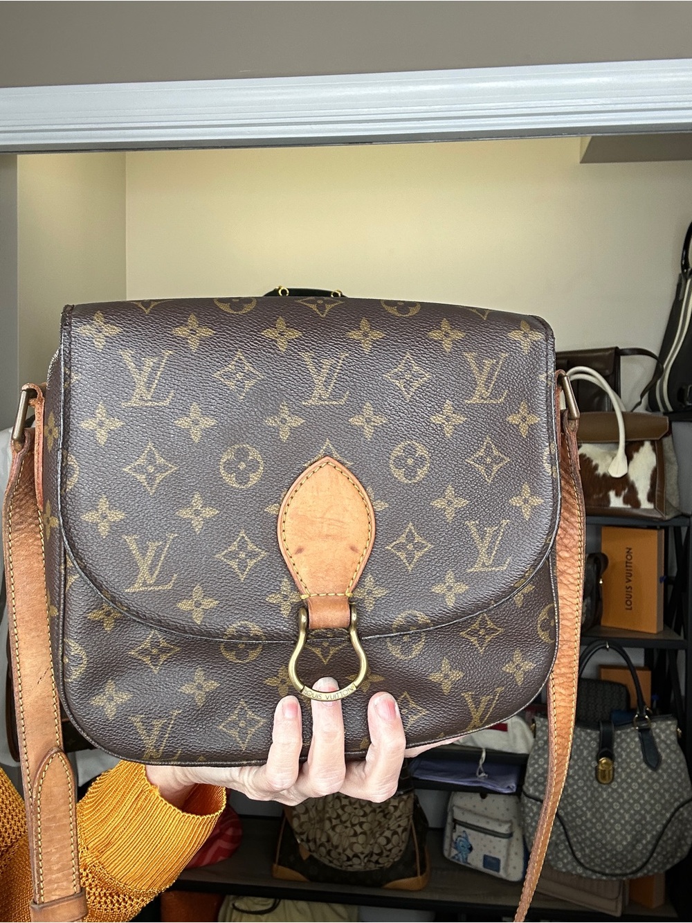 Louis Vuitton Monogram Saint Cloud GM Shoulder Bag with COA 1991 TH0931 - Picture 5 of 17